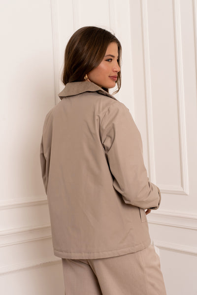 veste femme velours #couleur_beige