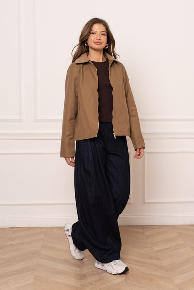 veste femme velours #couleur_camel