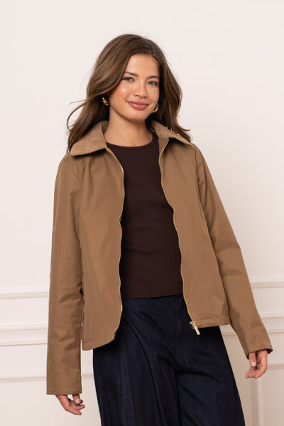 veste femme velours #couleur_camel
