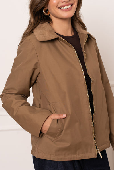 veste femme velours #couleur_camel