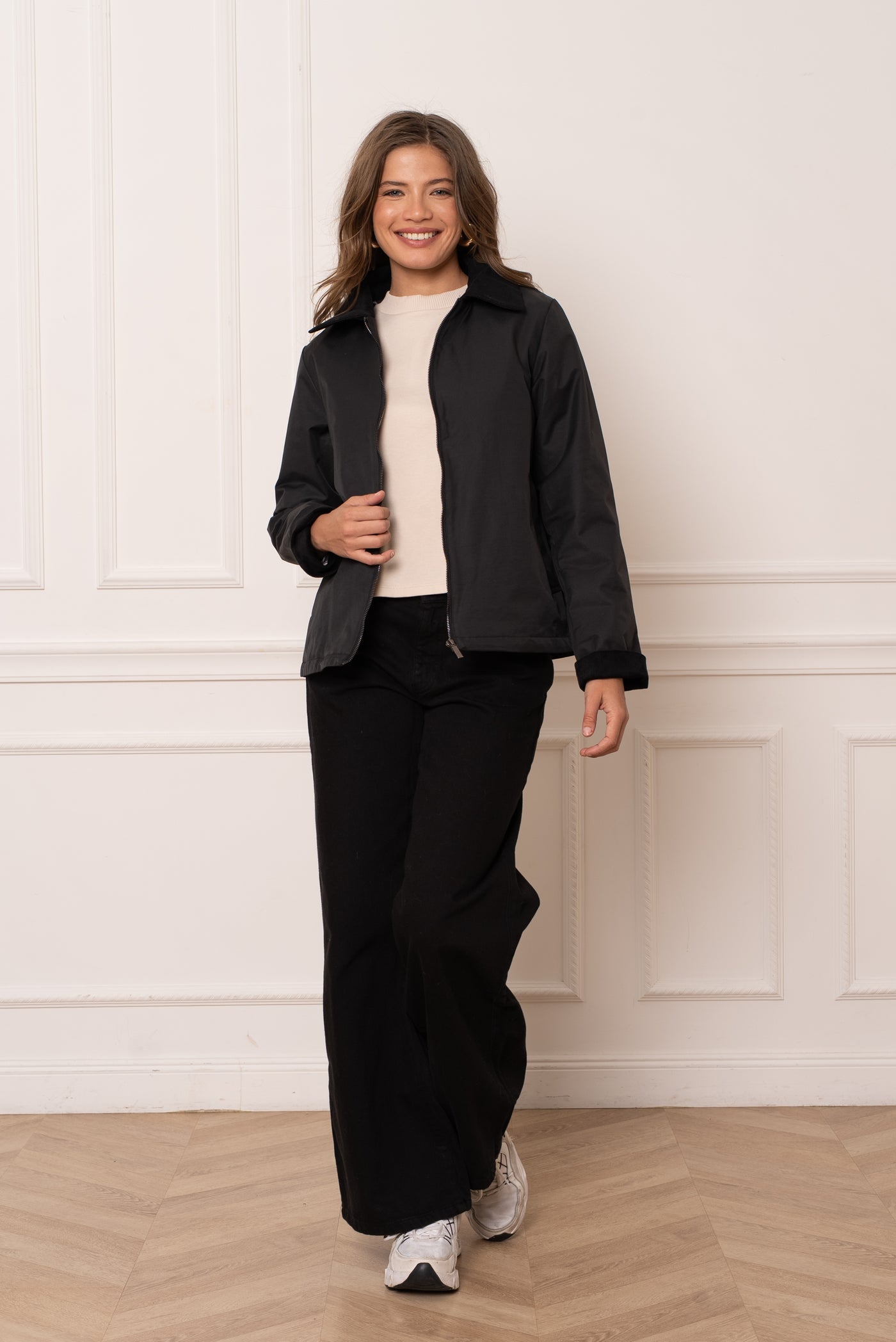 veste femme velours #couleur_noir