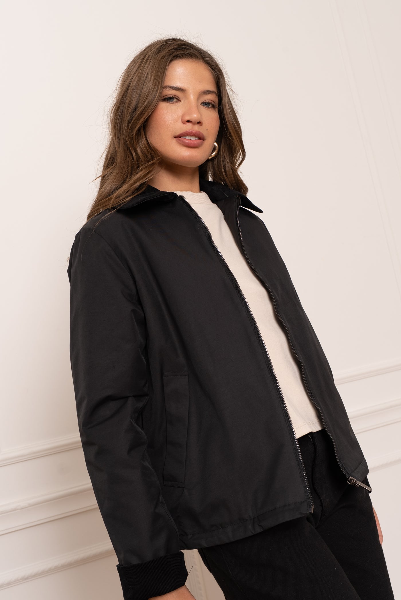 veste femme velours #couleur_noir