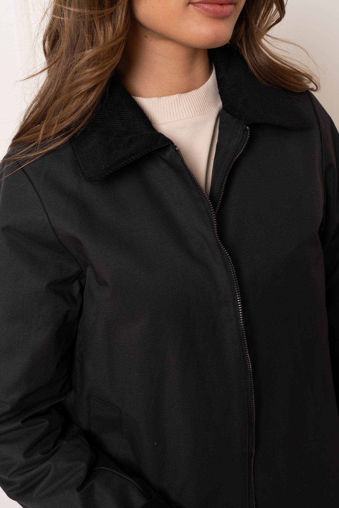 veste femme velours #couleur_noir
