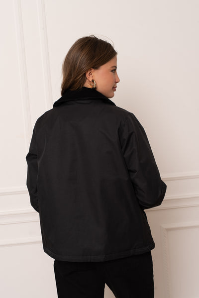 veste femme velours #couleur_noir