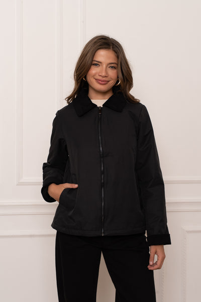 veste femme velours #couleur_noir