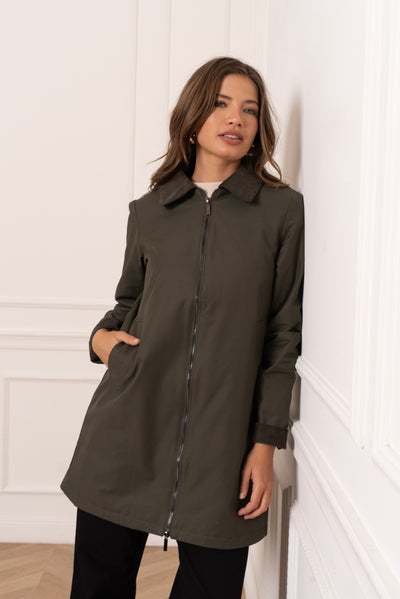 veste femme mi-saison #couleur_kaki