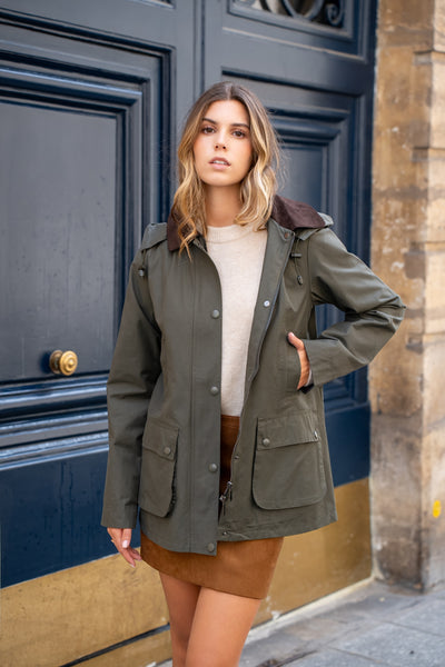 parka coton femme #couleur_kaki