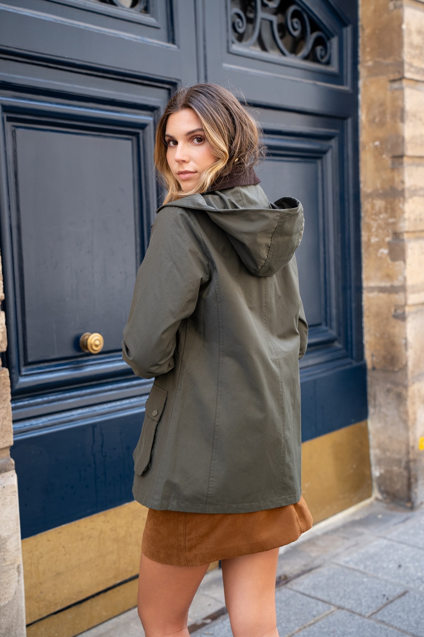 parka coton femme #couleur_kaki