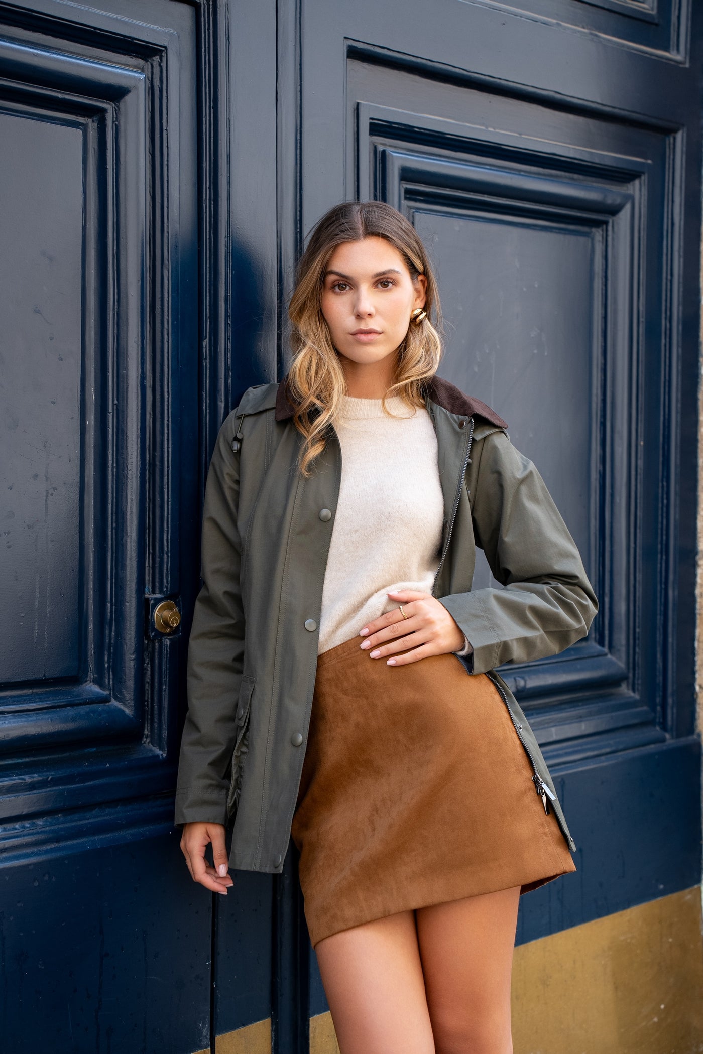 parka coton femme #couleur_kaki