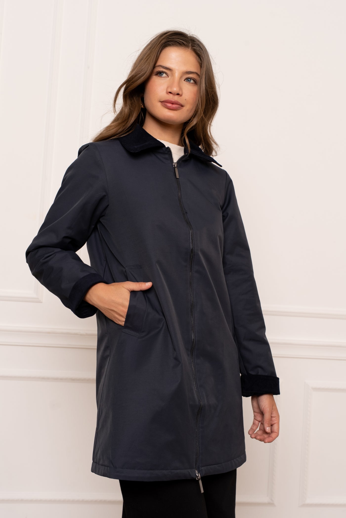 veste femme mi-saison #couleur_marine
