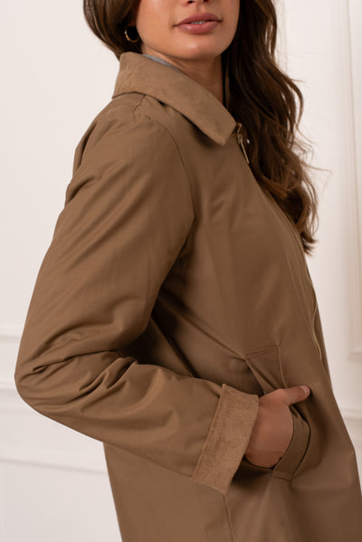 veste femme mi-saison #couleur_camel