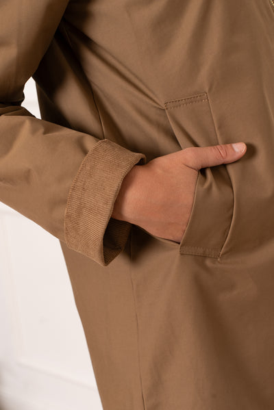 veste femme mi-saison #couleur_camel