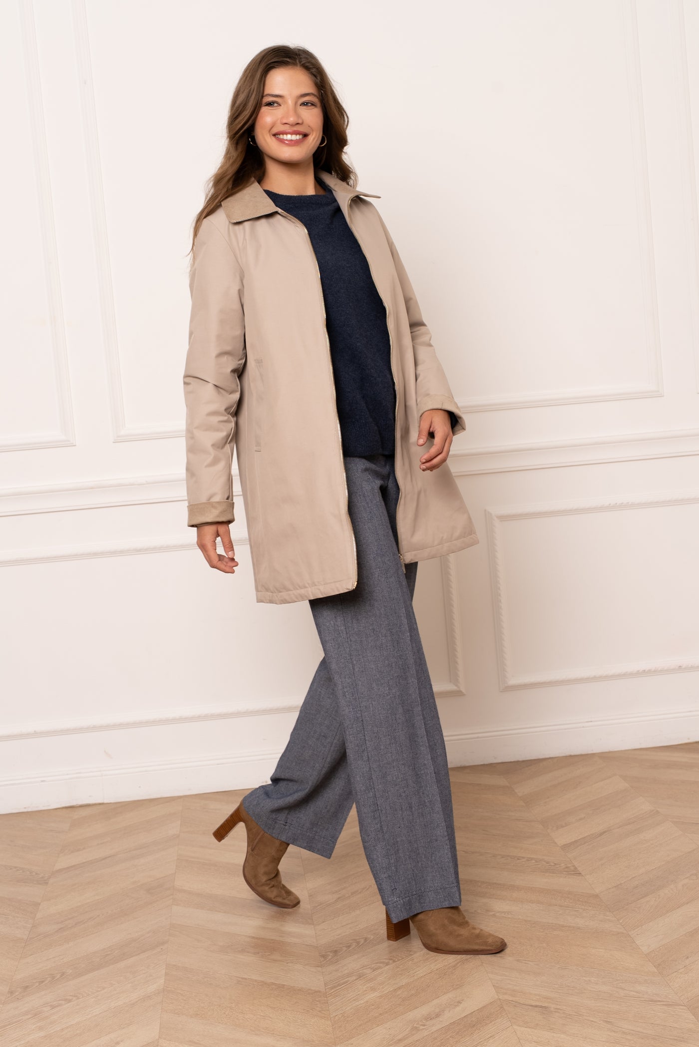 veste femme mi-saison #couleur_beige