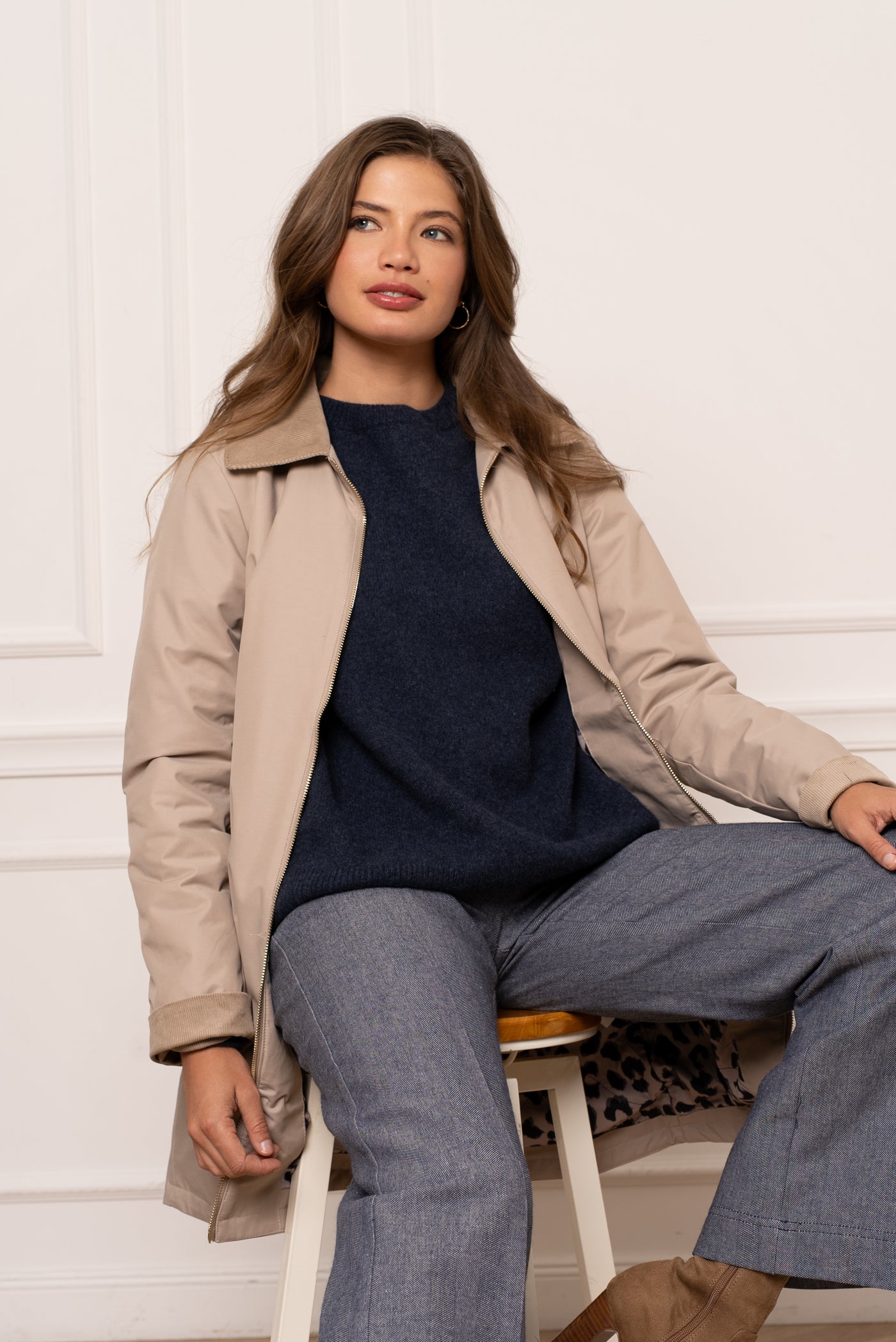 veste femme mi-saison #couleur_beige