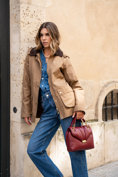 parka coton femme #couleur_camel