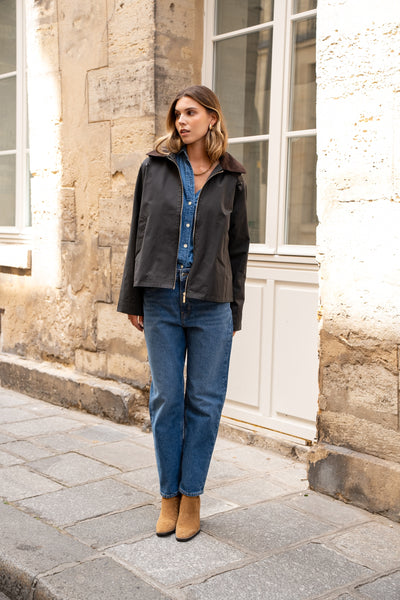 veste coton femme #couleur_noir