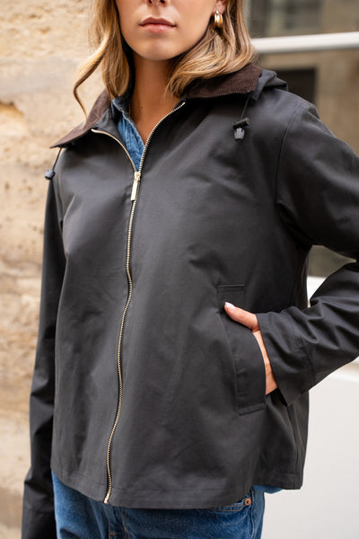 veste coton femme #couleur_noir