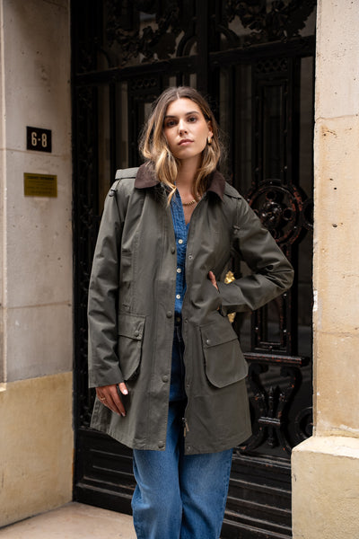 parka femme en coton #couleur_kaki