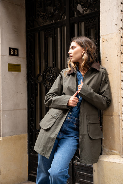 parka femme en coton #couleur_kaki
