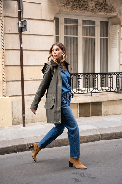 parka femme en coton #couleur_kaki