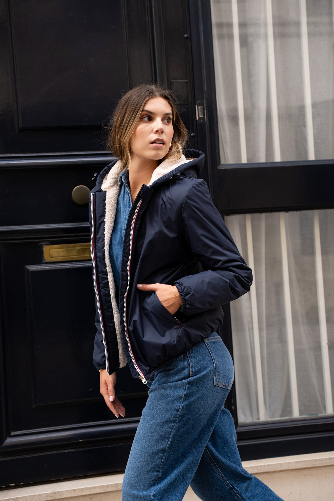 Veste Hiver Femme Imperméable Coupe-Vent Avec Doublure Polaire - Capuche, Couleur Unie, Taille S à XXL - 11