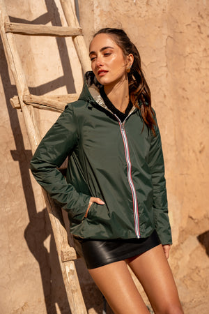 coupe vent impermeable femme #couleur_vert-foret