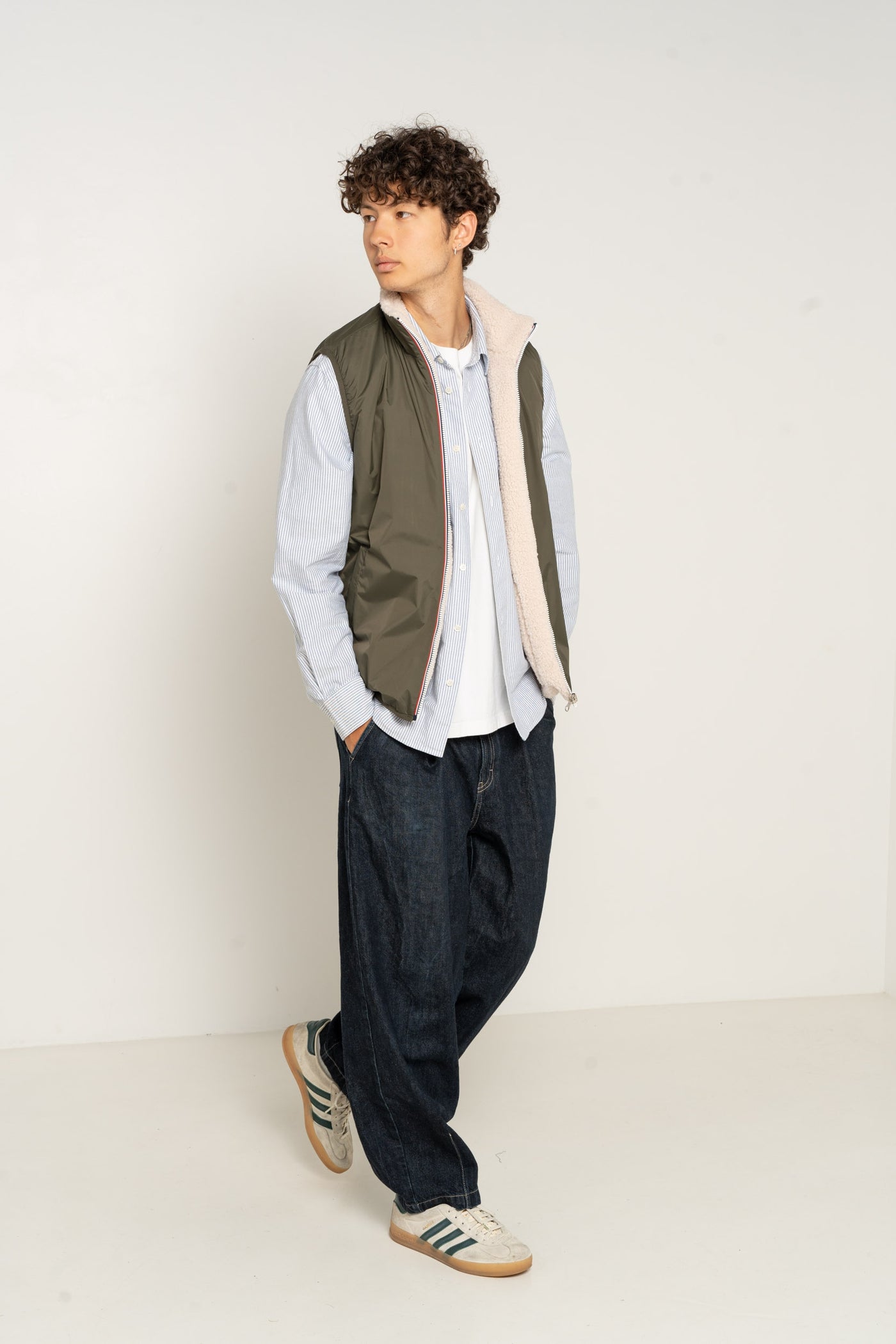 gilet sans manches hommes #couleur_kaki