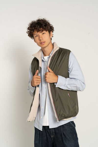 gilet sans manches hommes #couleur_kaki