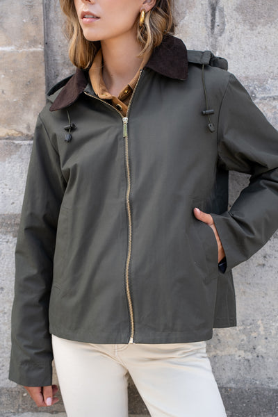 veste coton femme #couleur_kaki