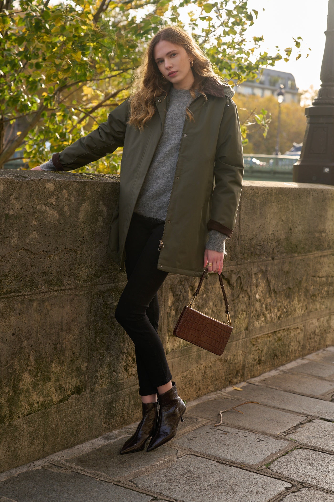 veste fourrée femme #couleur_kaki