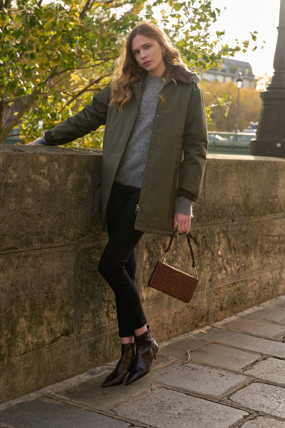 veste fourrée femme #couleur_kaki