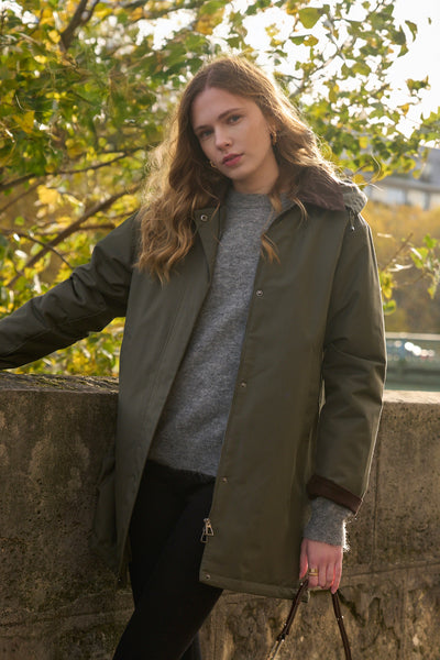 veste fourrée femme #couleur_kaki