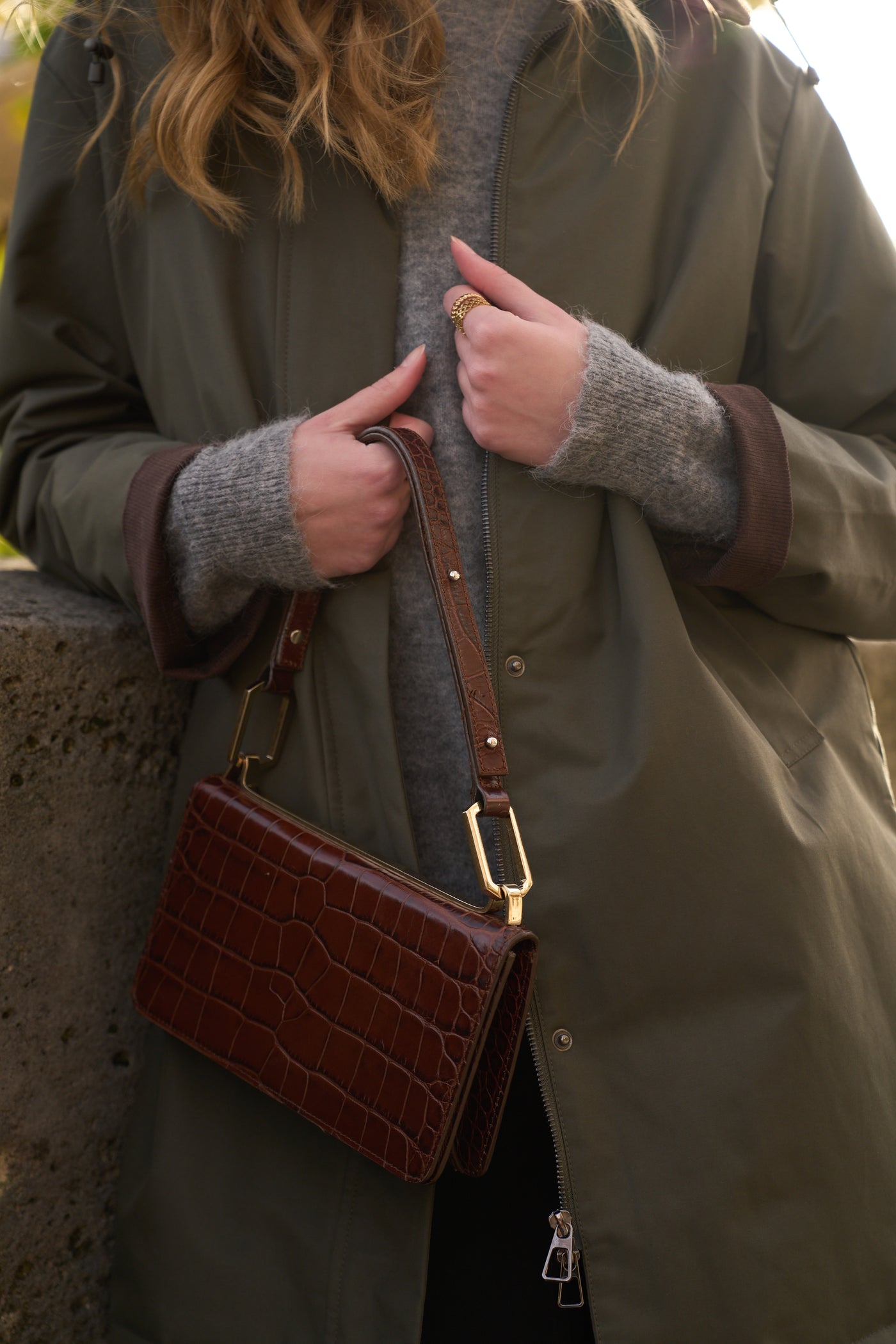 veste fourrée femme #couleur_kaki