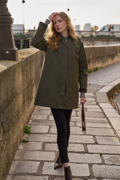 veste fourrée femme #couleur_kaki