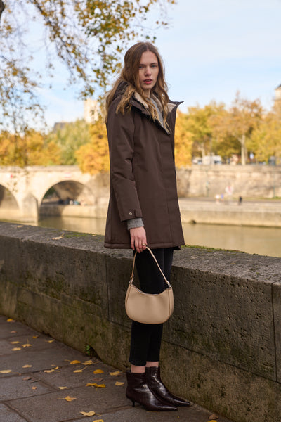 parka hiver femme #couleur_choco-beige