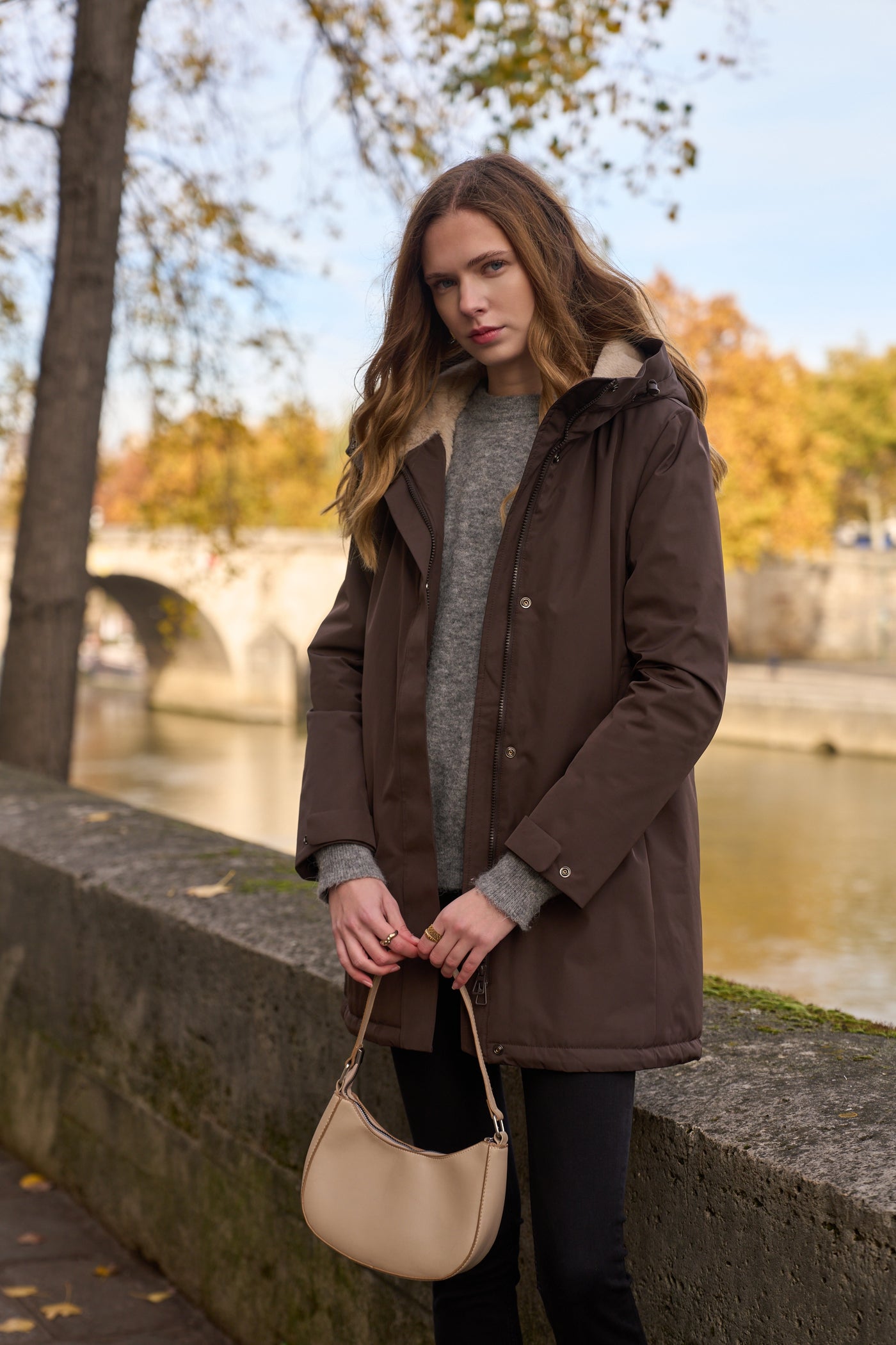 parka hiver femme #couleur_choco-beige