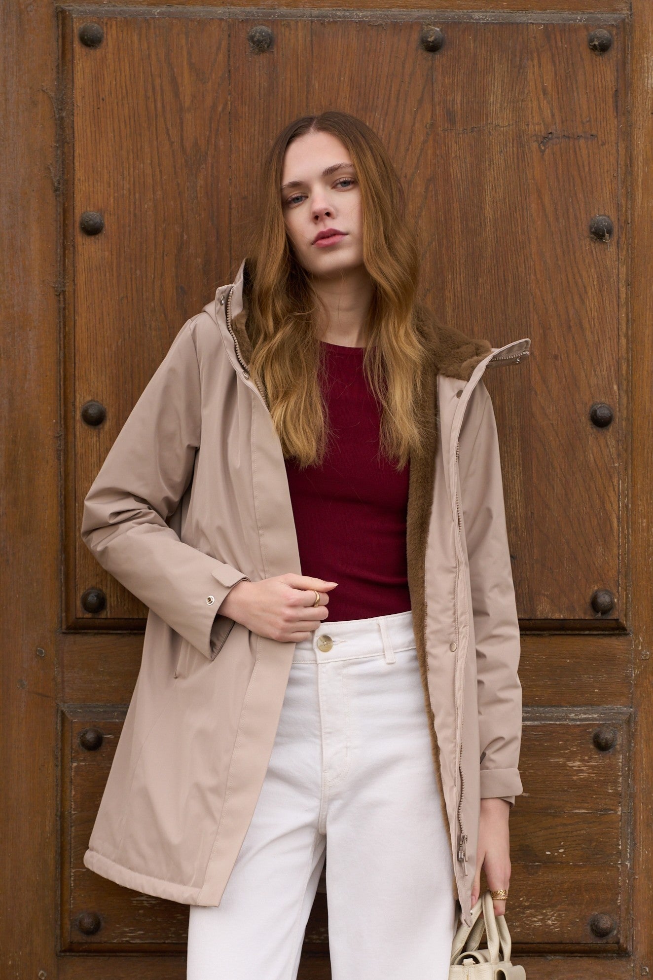 parka hiver femme #couleur_beige-camel