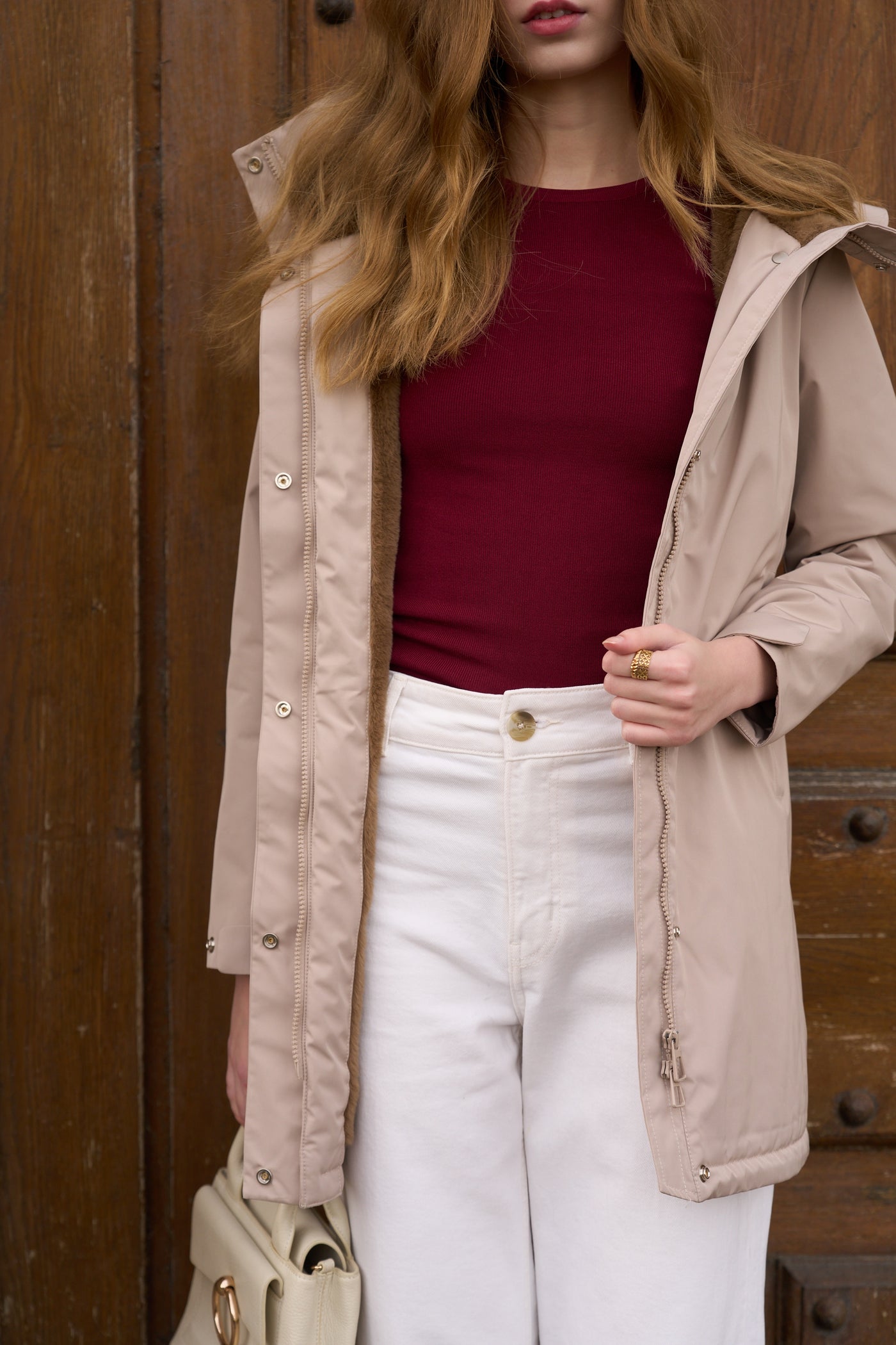 parka hiver femme #couleur_beige-camel