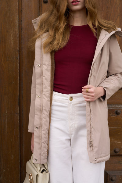 parka hiver femme #couleur_beige-camel