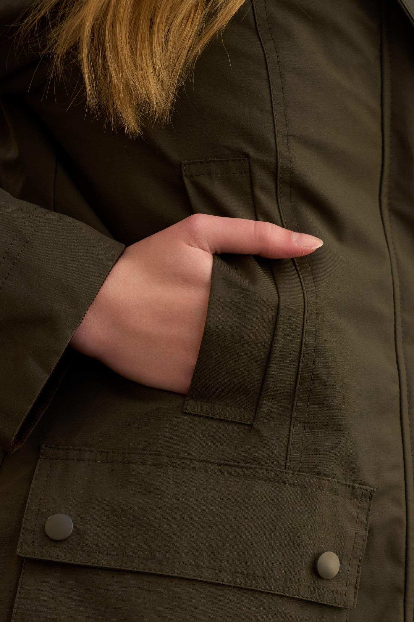 parka fourrure femme #couleur_kaki