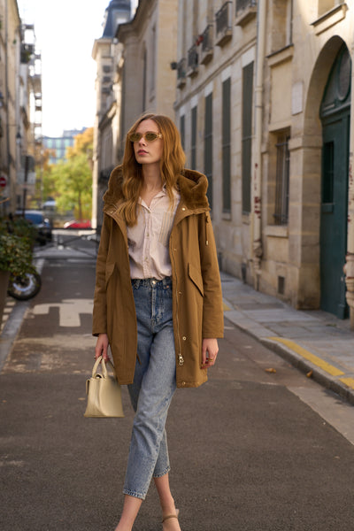 parka femme #couleur_camel