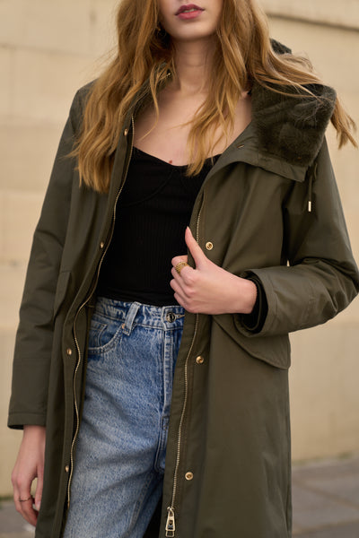 parka femme #couleur_kaki