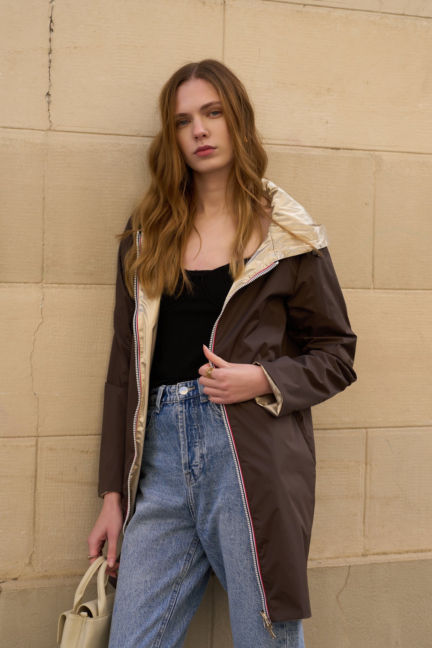 impermeable reversible femme #couleur_choco