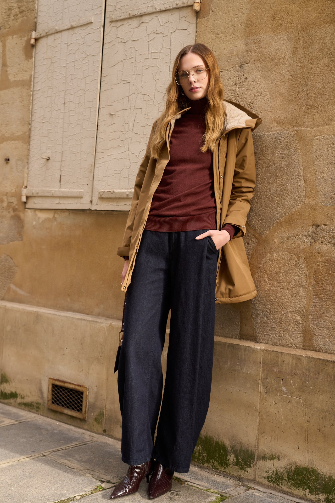 parka hiver femme #couleur_camel-beige