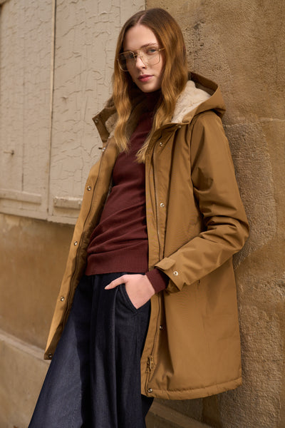 parka hiver femme #couleur_camel-beige