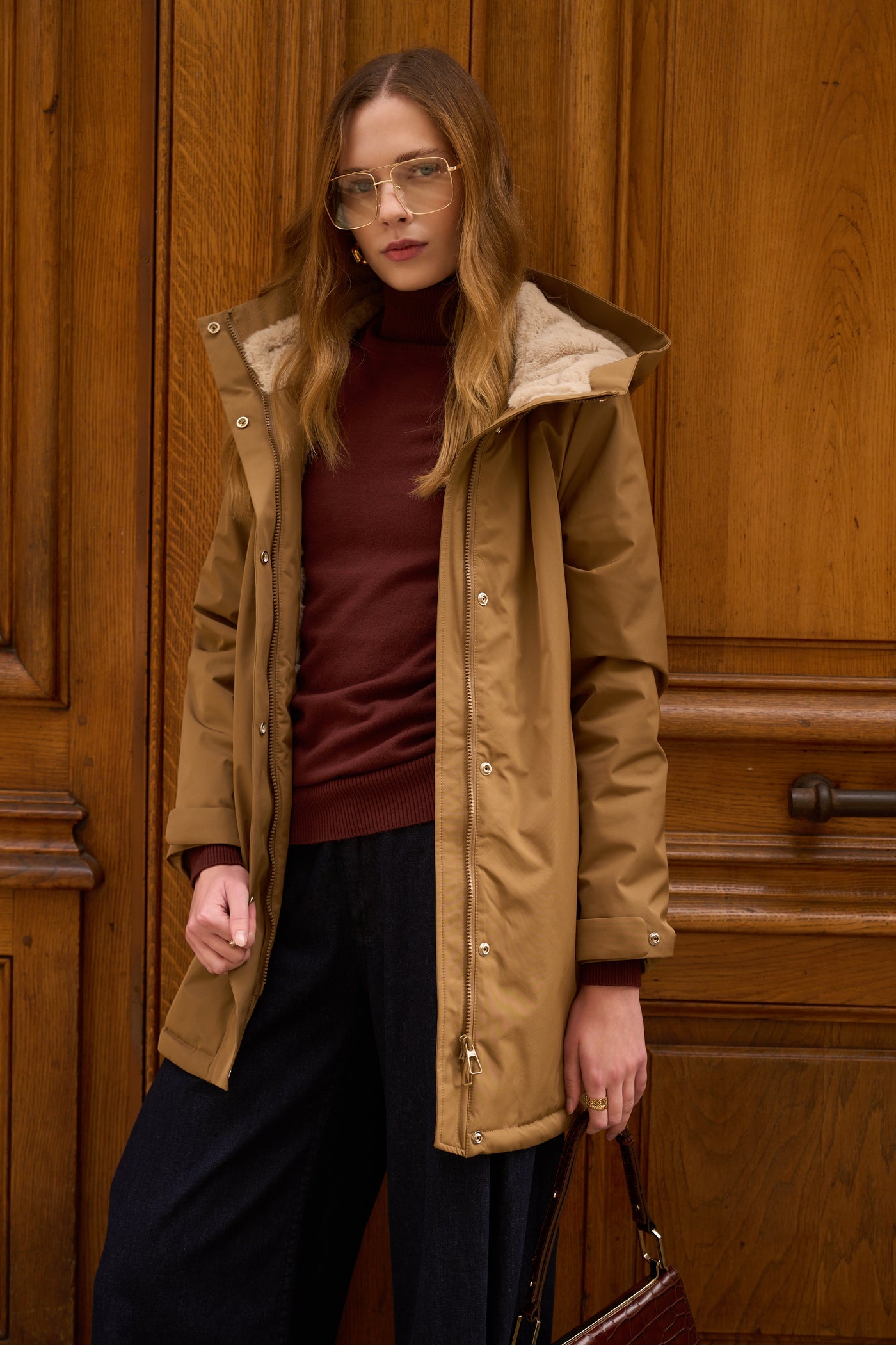 parka hiver femme #couleur_camel-beige