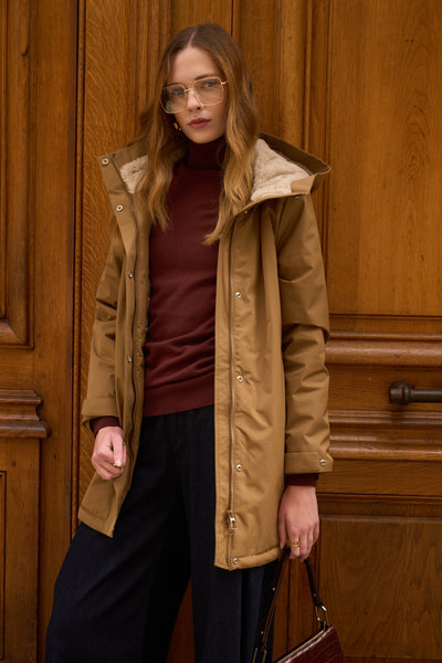 parka hiver femme #couleur_camel-beige