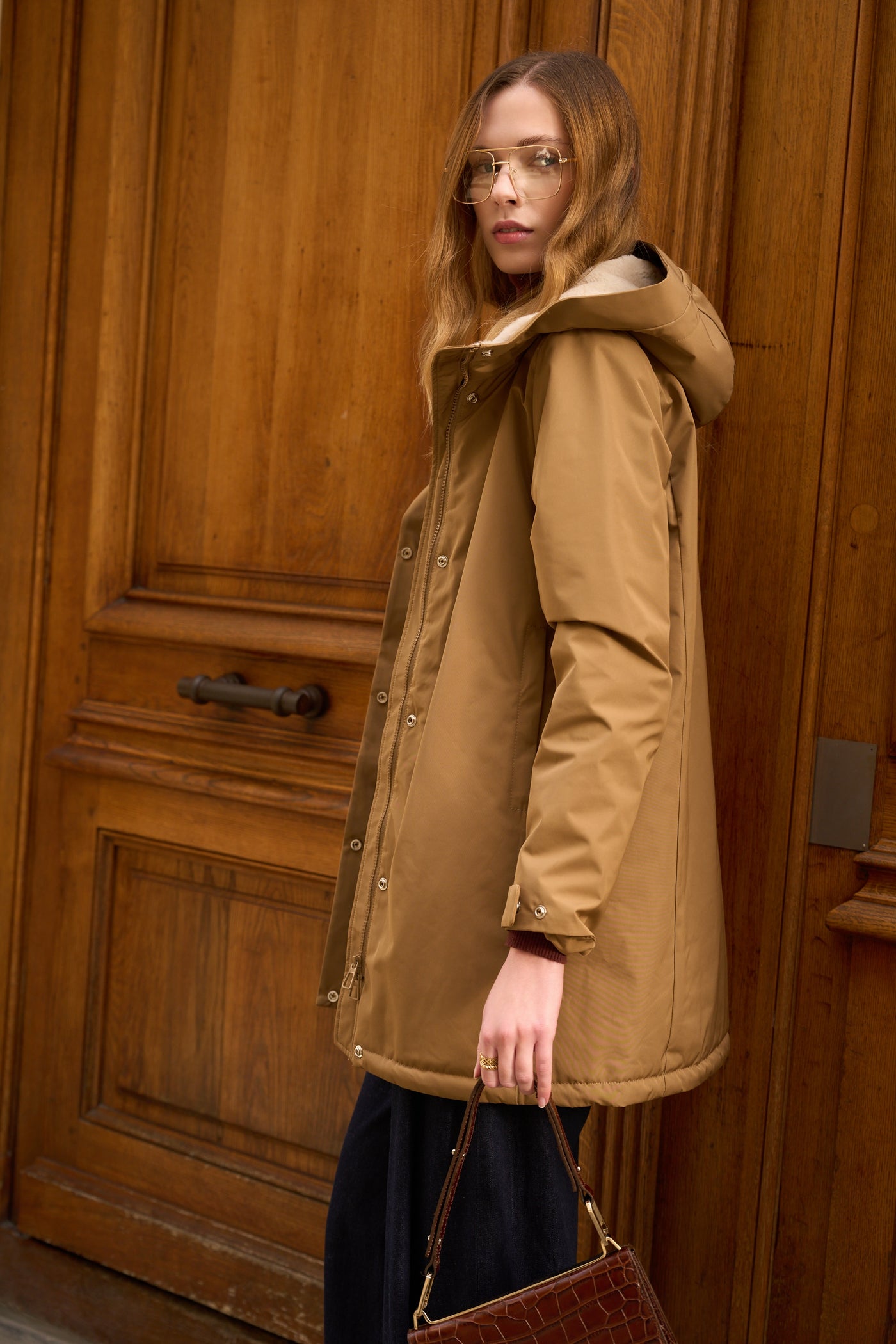 parka hiver femme #couleur_camel-beige