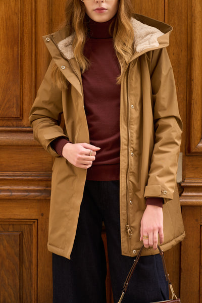 parka hiver femme #couleur_camel-beige