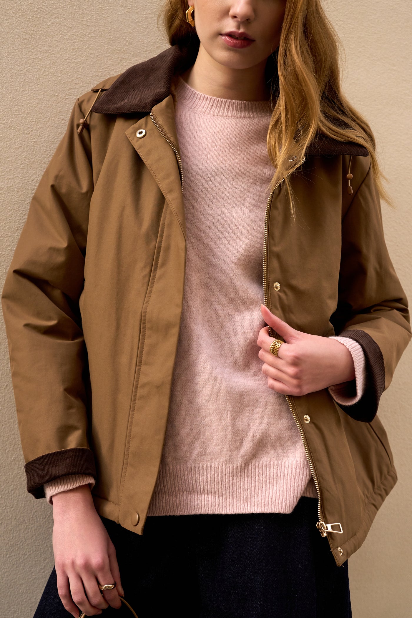 veste fourrée #couleur_camel